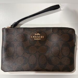 Coach Outlet Brown and Black Wristlet